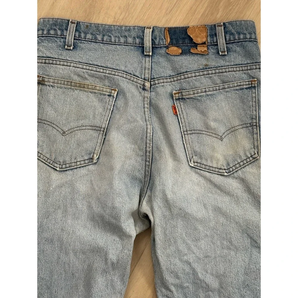 Vintage 70s Levi's Orange Tab Men 32x31 Bell Bottom Flare‎ Denim Jeans